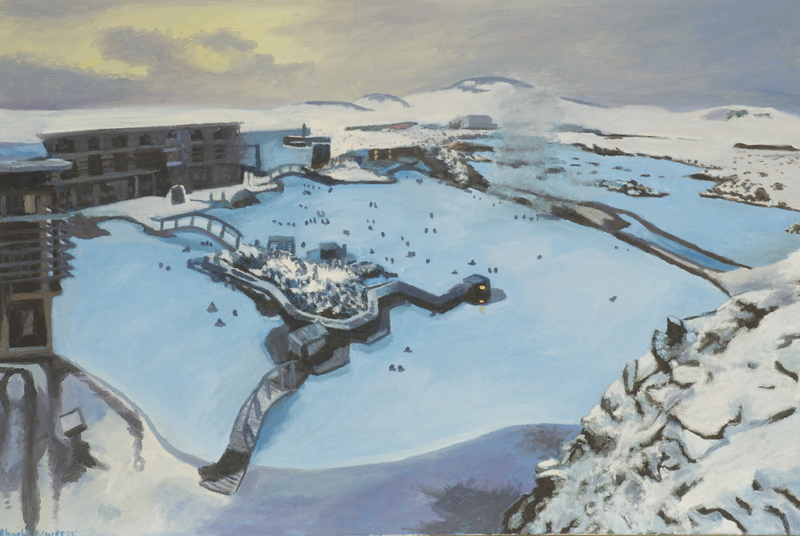 Blue Lagoon, 3 x 2", Oil on canvas, 2012
